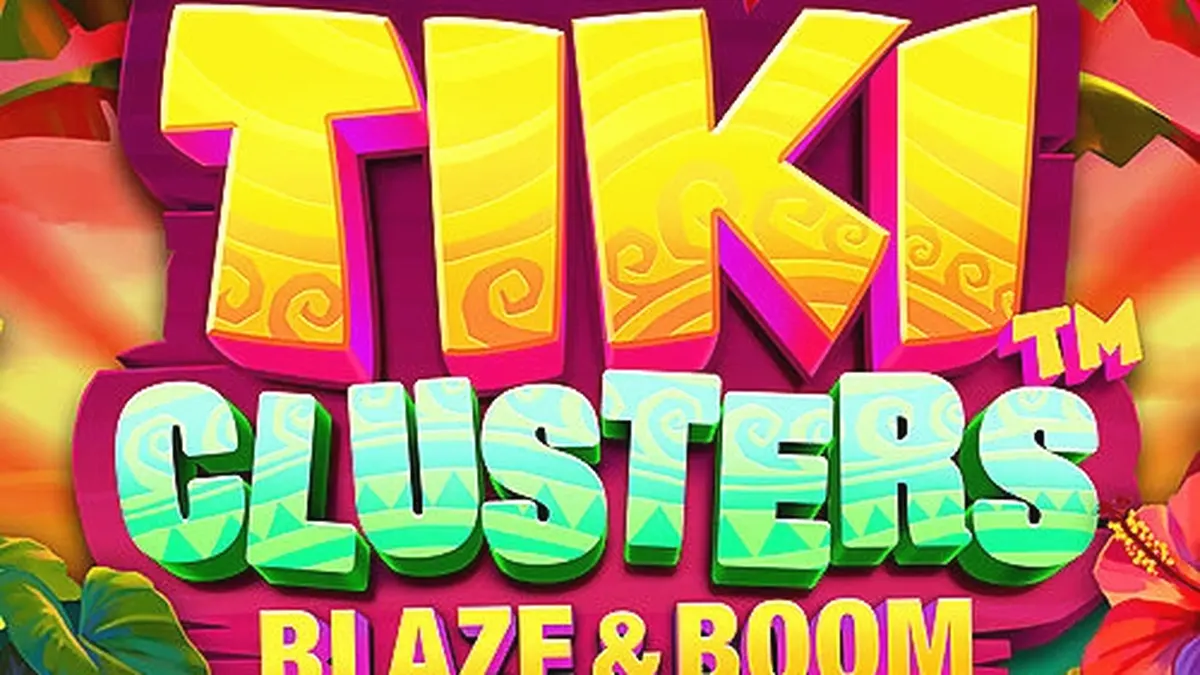 Tiki Clusters Blaze & Boom slot game interface with tropical theme